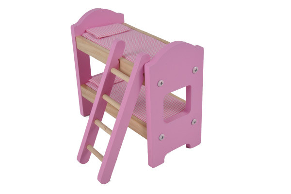 Ein rosa Etagenbett
