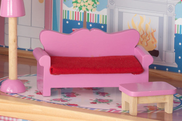 Rosa Möbel im Wohnzimmer