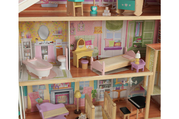 Verschiedene Zimmer im Puppenhaus