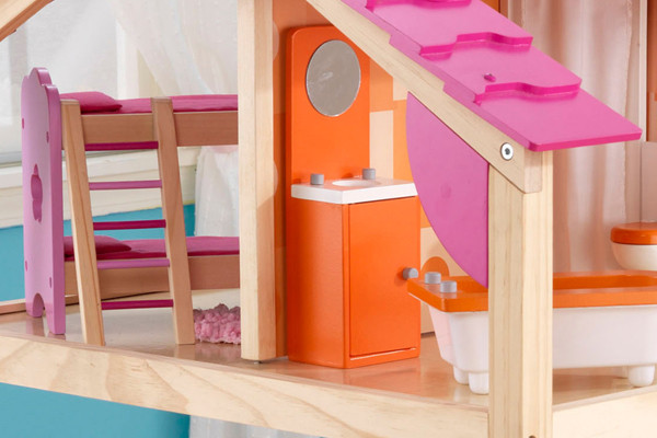 Fröhliche Farben im Badezimmer