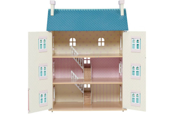 Das Puppenhaus aufklappen